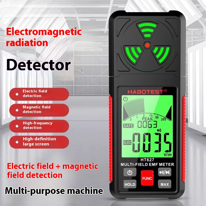 Portable Electromagnetic Field Radiation Detector for EF, RF, MF Detection