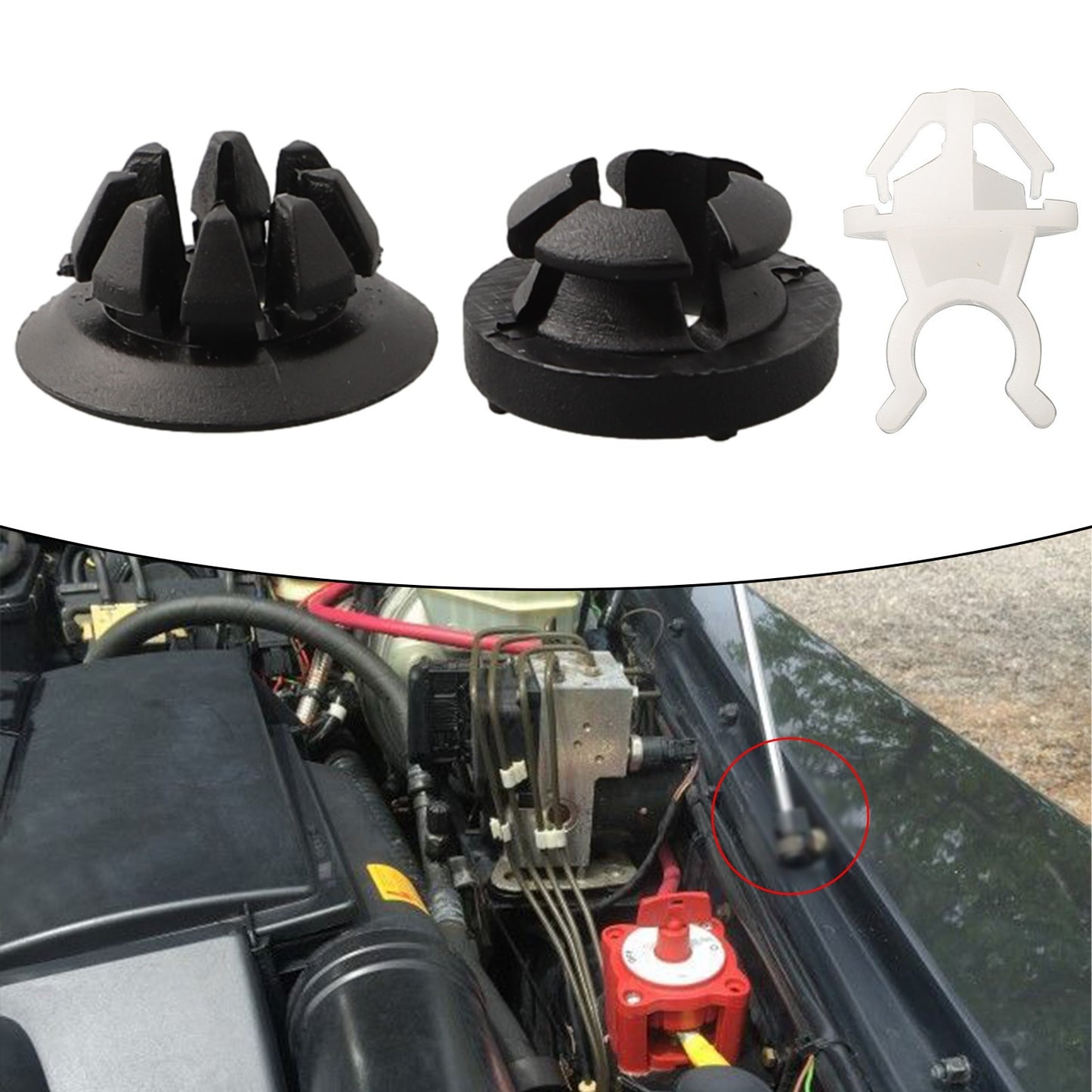 ya 1 7.4 Clip Hood Support Rod Clips 3pcs 91503-SS0-003 Car Hood Support Plastic