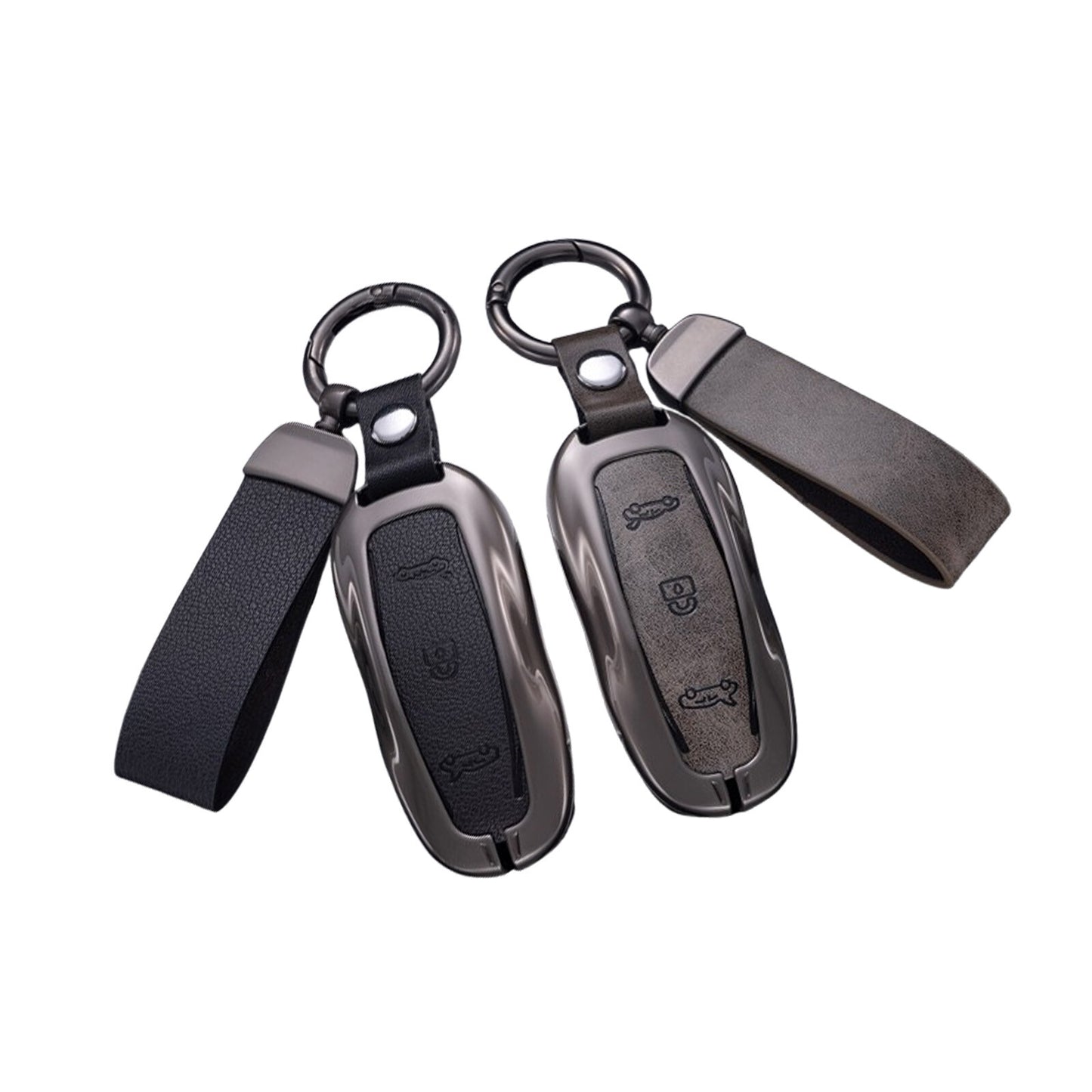 ya 10 5.28 Zinc Alloy Leather Car Remote Key Fob Case Cover for Tesla Model 3 S Model Y NPE