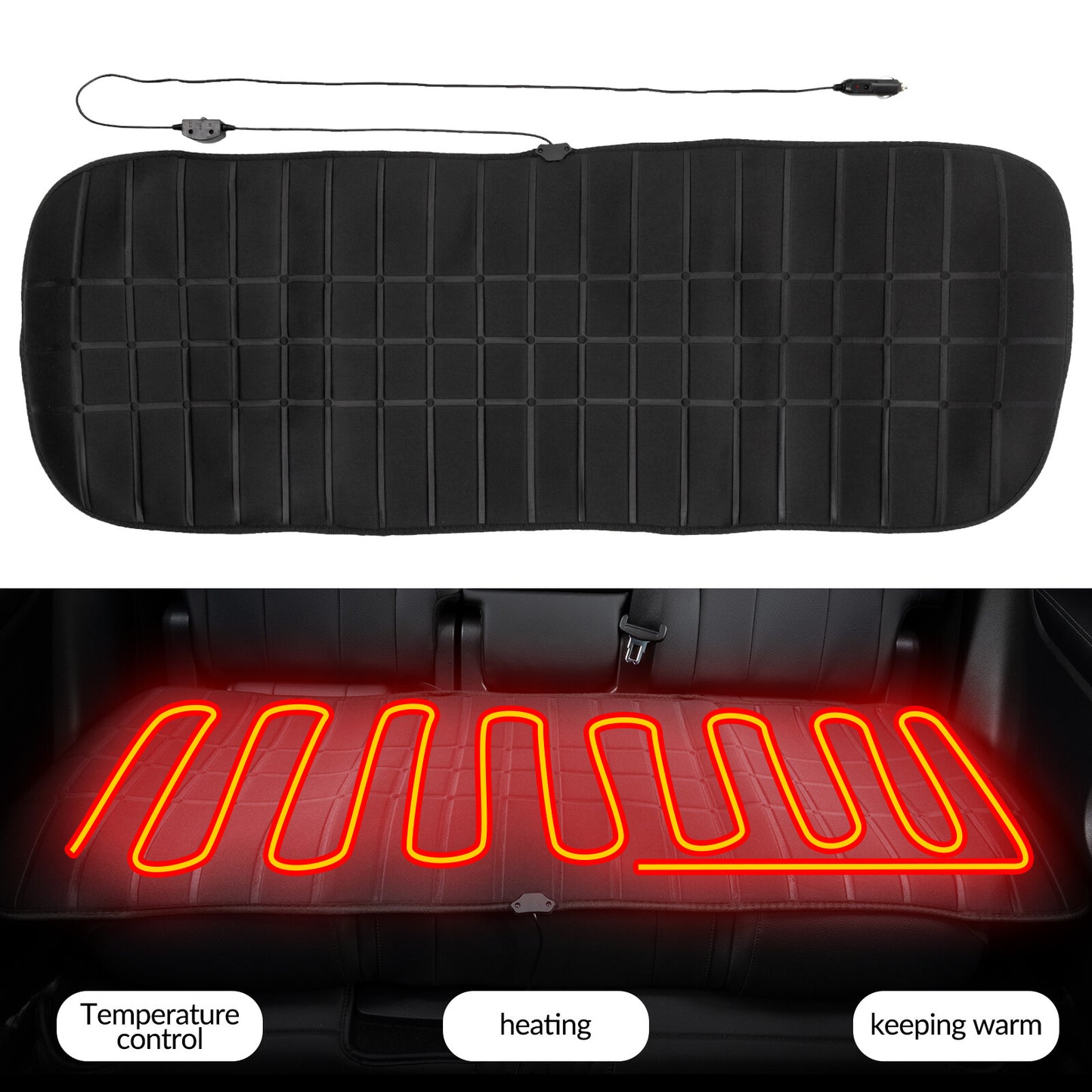 ya 12 5.22 Car for SEAT Heater 12V DeLuxe 2-Stage Heating Pad for SEAT Pad Car