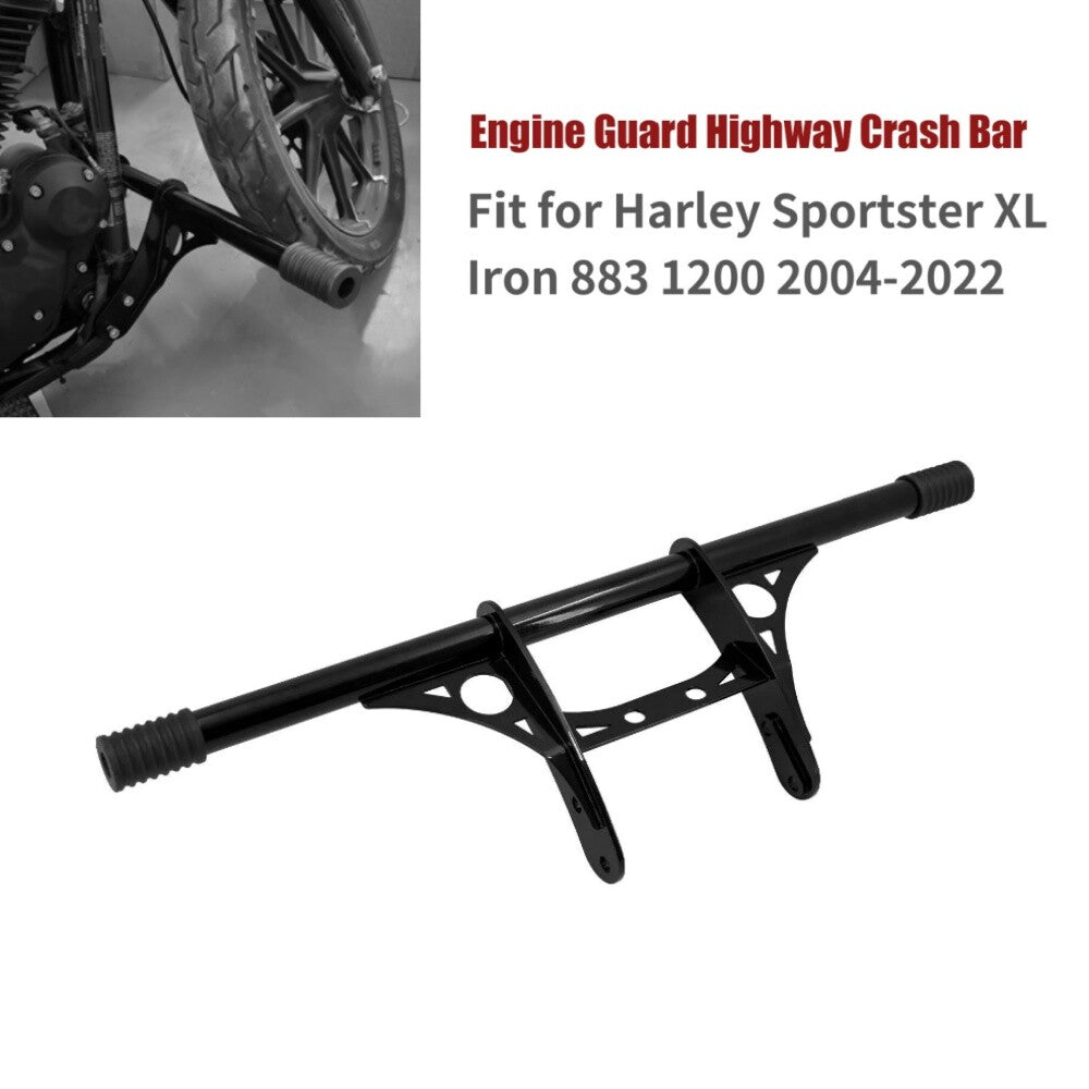 ya 27 7.20 Black Front Engine Guard Highway Crash Bar for Harley Sportster Iron 1200 18-23