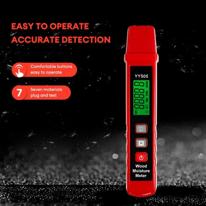 ya 26 Moisture Meter Digital Hygrometer Woodworking Timber Damp Detors 0~58%