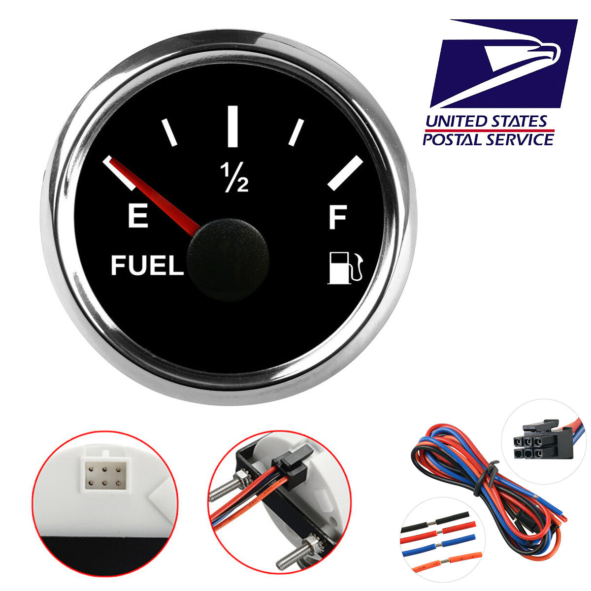 ya 2 6.26 52mm 240-33 ohms Fuel Level Gauge Meter For 12/24V Car Boat Marine Yacht
