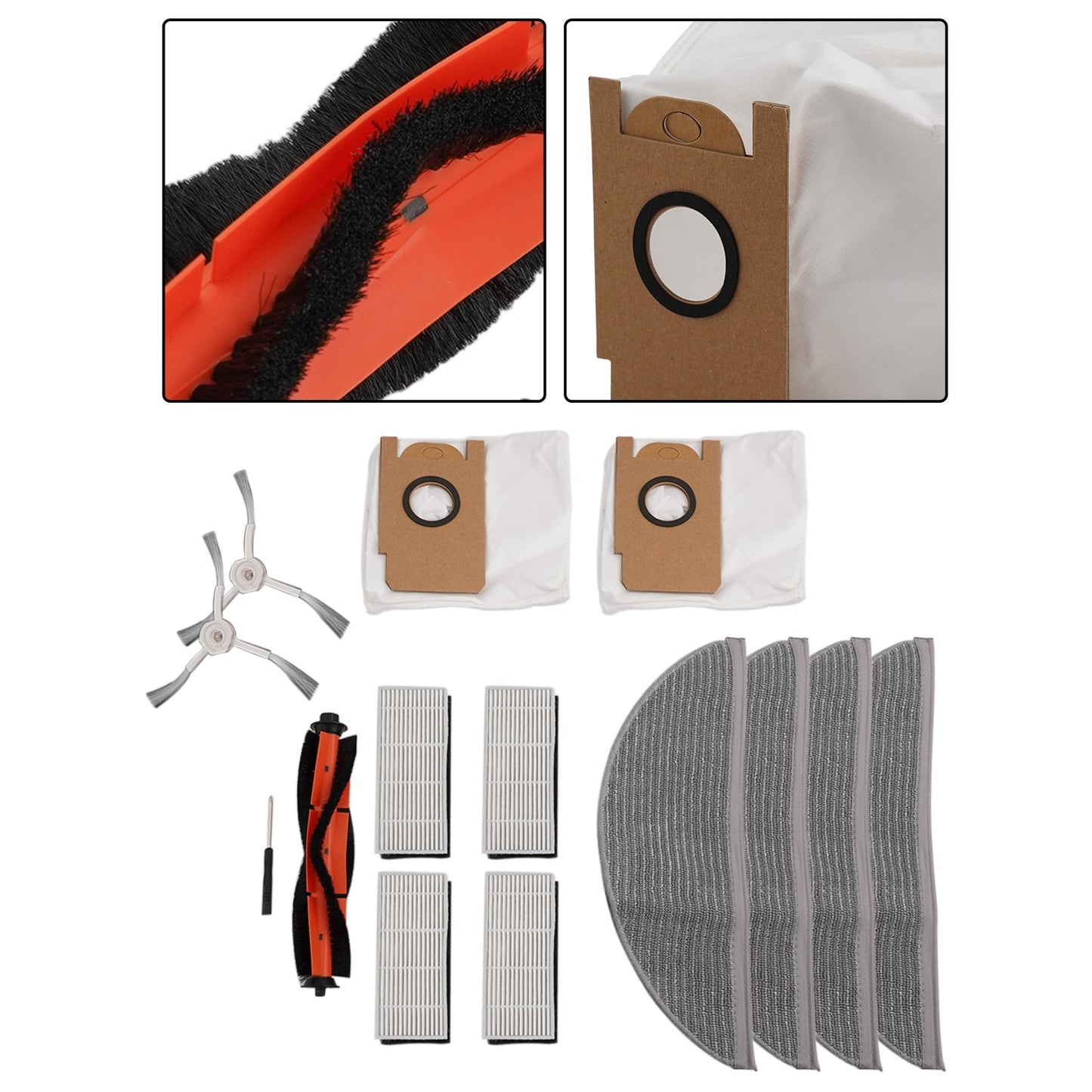 ya 25 Long Lasting Replacement Parts for Lydsto R1 R1A R1 Pro S1 Robot Vacuum Cleaner
