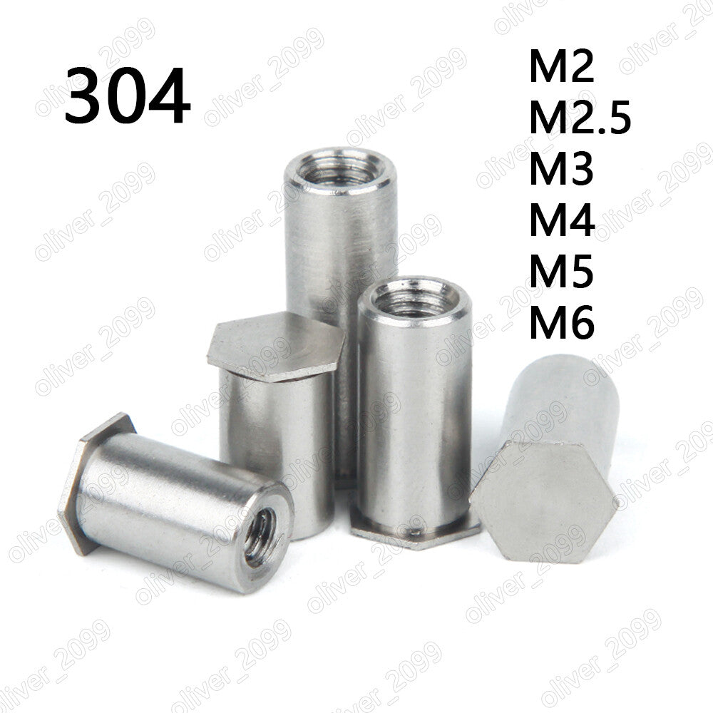 304 Stainless Steel Blind Hole Rivets Column Nuts Hex Head M2 M2.5 M3 M4 M5 M6