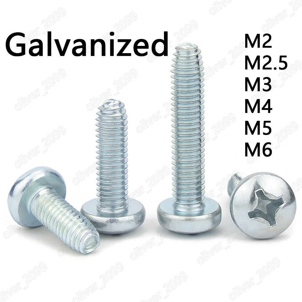 Galvanized Steel Phillips Cross Pan Head Thread Forming Rolling Screws M2-M6