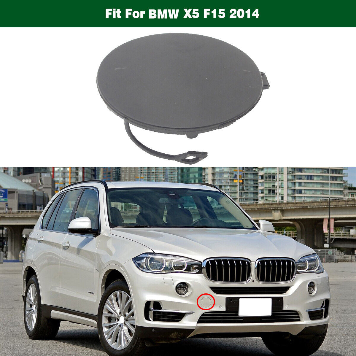 ya 2 6.26.2 1pcs front engine TOW HOOK eye cover 51117378591 for BMW X5 F15 2014