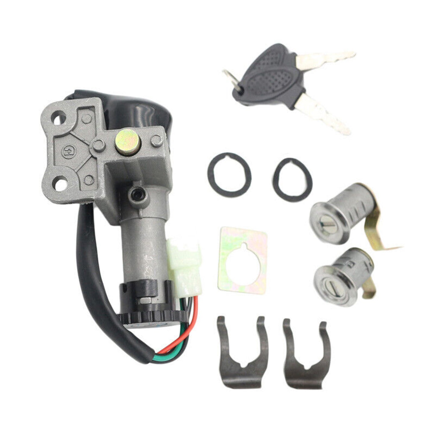 ya 1 7.4 Motorcycle fuel gas cap ignition switch lock key holder lock set suitable for 50-150CC