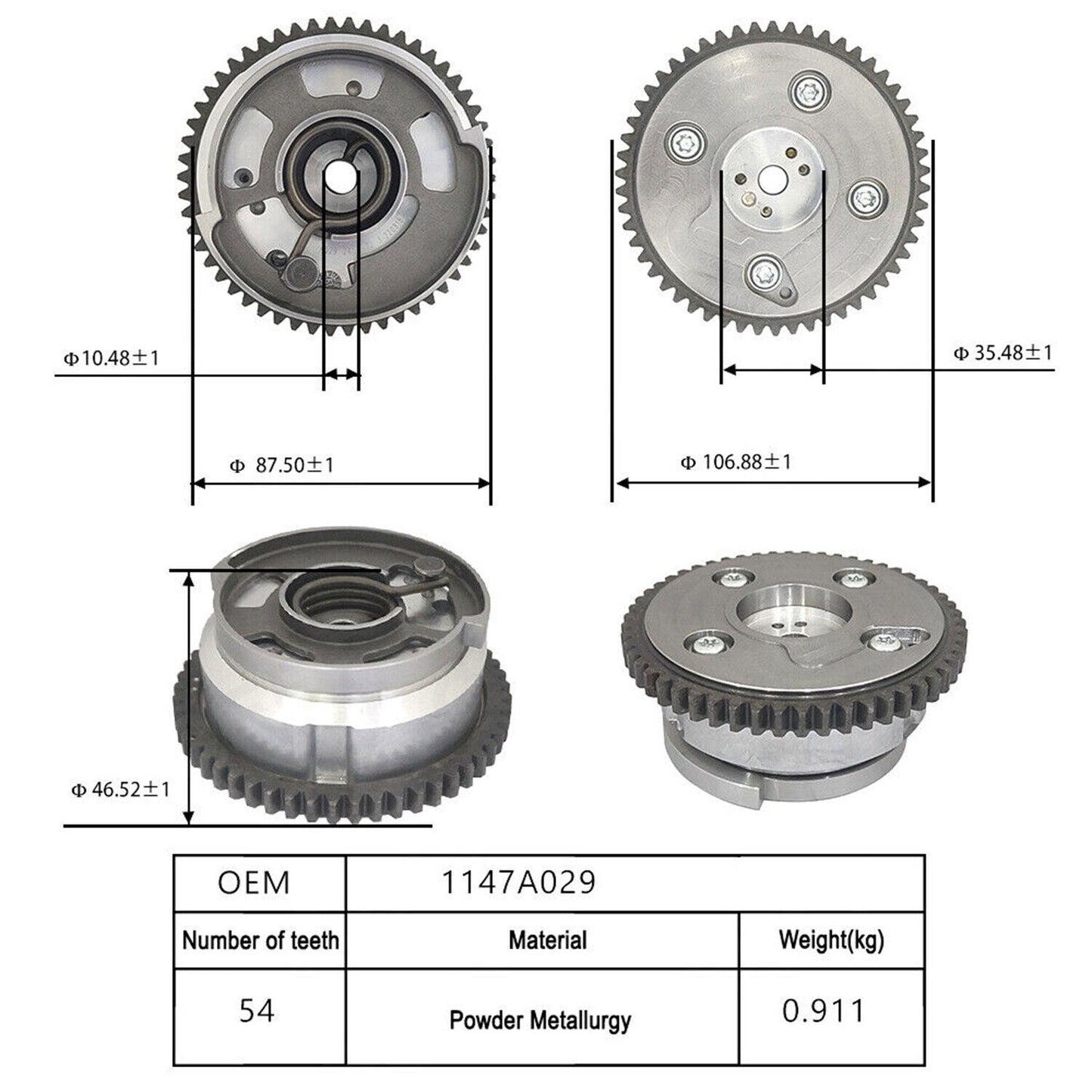 ya 1 8.5.2 Engine timing camshaft cam gear for Outlander 2.4L 1147A029