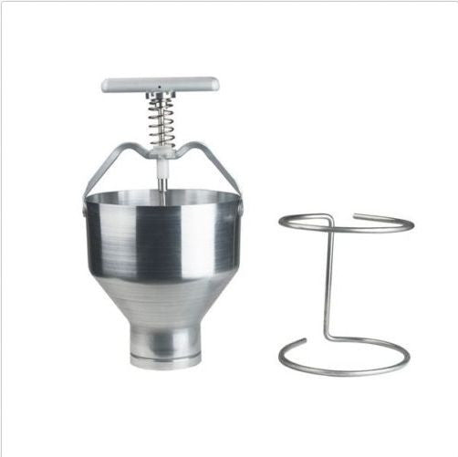 Manual Donut Depositor Medu Vada Dropper Plunger Dough Batter Dispenser Hopper B