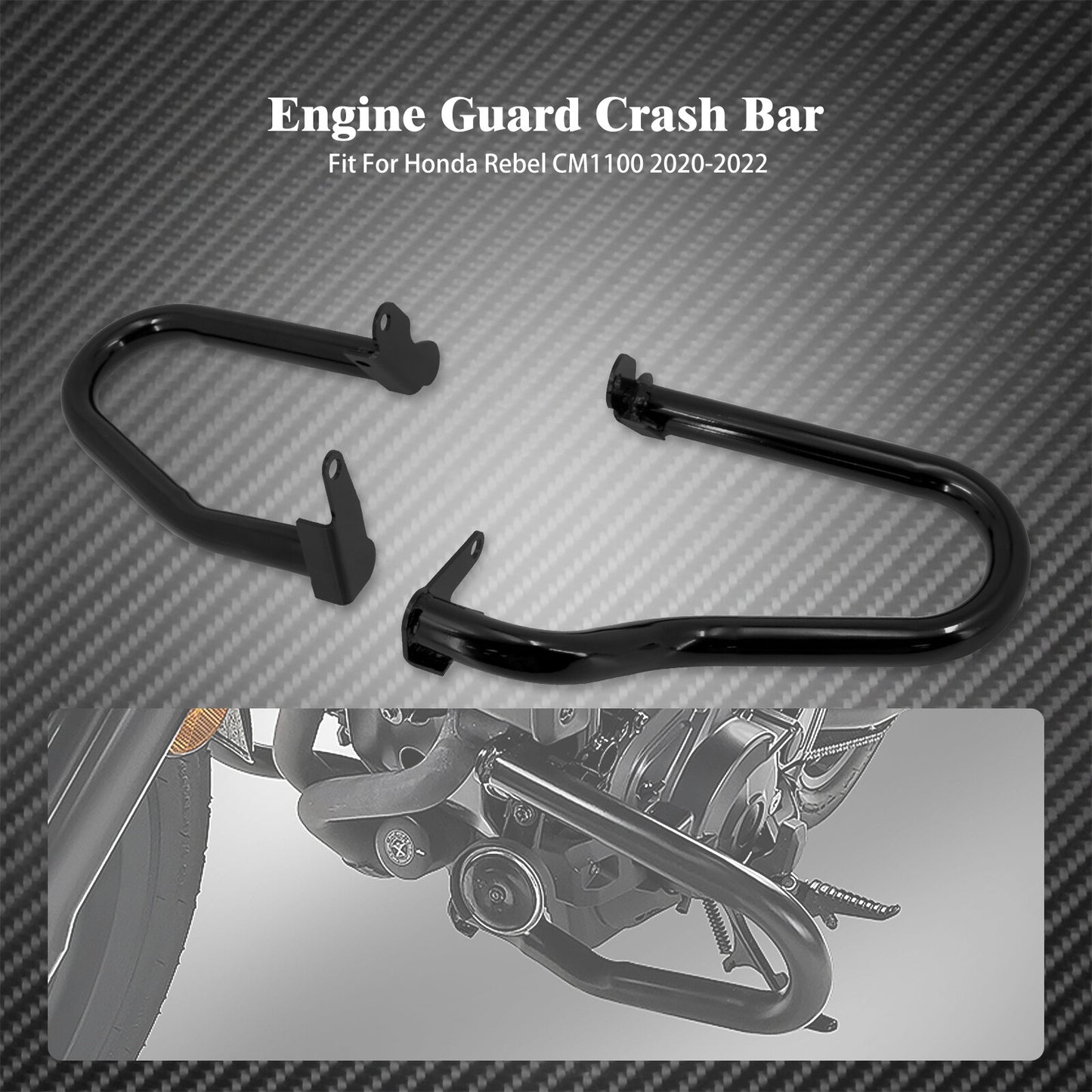 ya 27 7.20 Front Low Engine Guard Crash Bars Protector Fit for Honda Rebel CMX 1100 2021-23