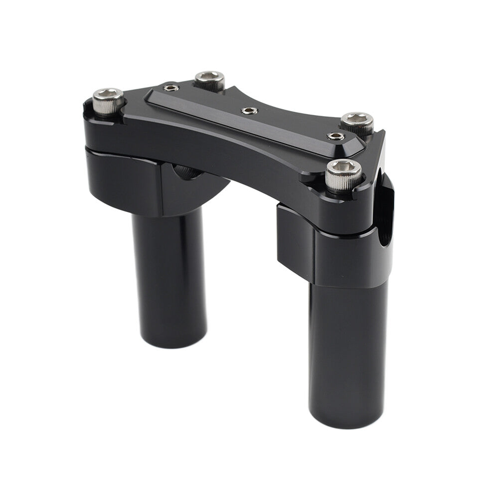 ya 5 8.7 3.5 Straight Handlebar Riser & Top Clamp Black for Harley Dyna Tour Road Glide