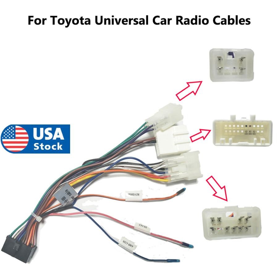 ya 10 5.28.2 Car Stereo 20 PIN Wiring Harness Connector Adapter 1din 2din Android Power Cable