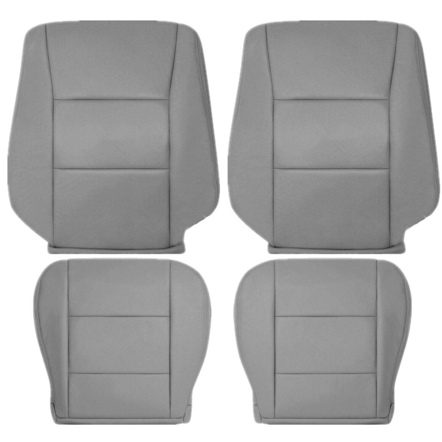 ya 12 5.22 4PCS Driver&Passenger Leather Gray for SEAT Cover for Toyota for Land Cruiser 1998-2007