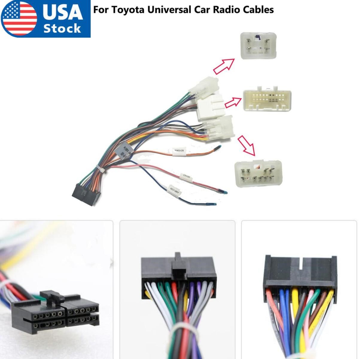 ya 10 5.28.2 Stereo Wiring Harness Connector Adapter Android Power Cable Harness for Toyota