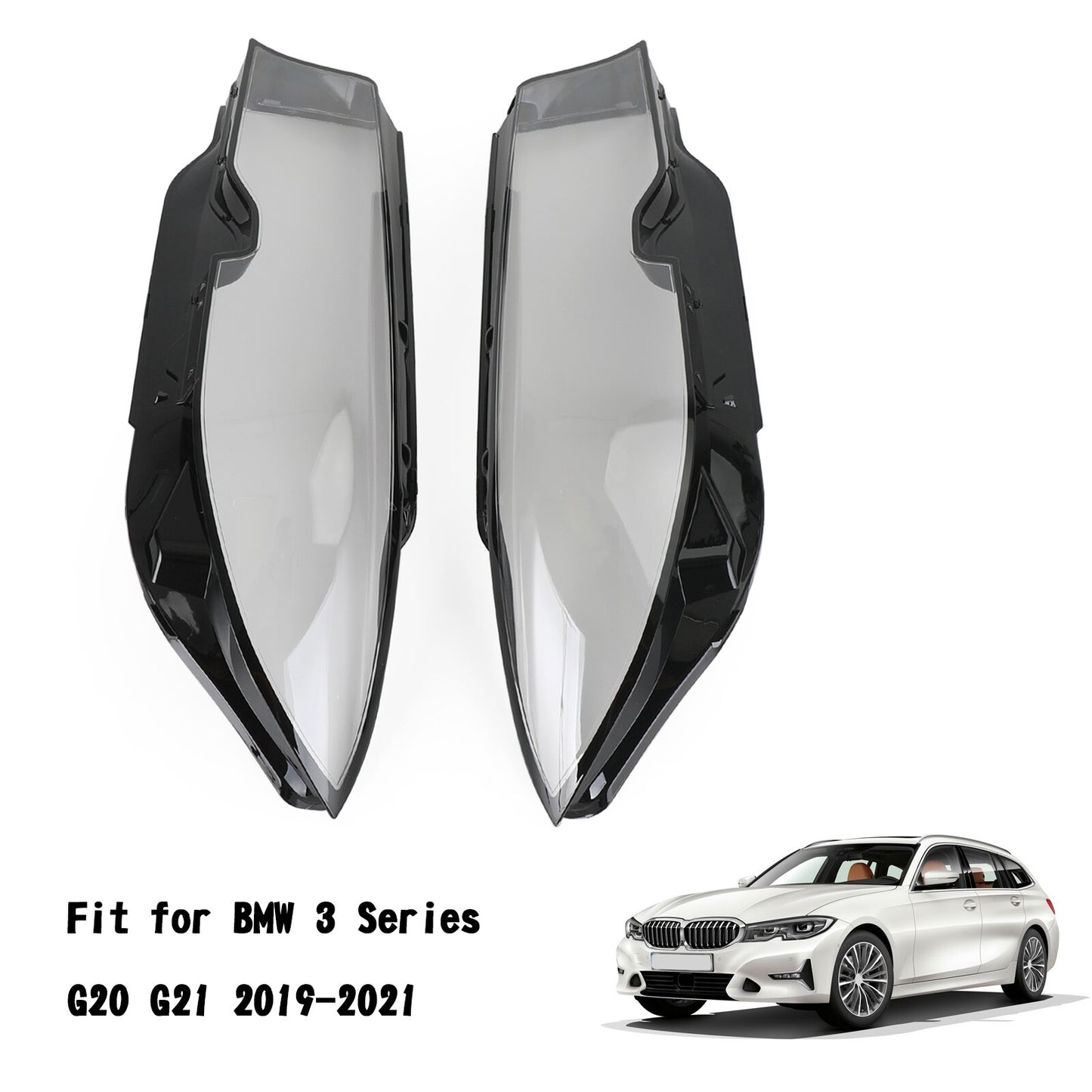 ya 1 8.5.2 Left +Right Headlight Lens Plastic Cover Shell For 3 G20 G21 19-21