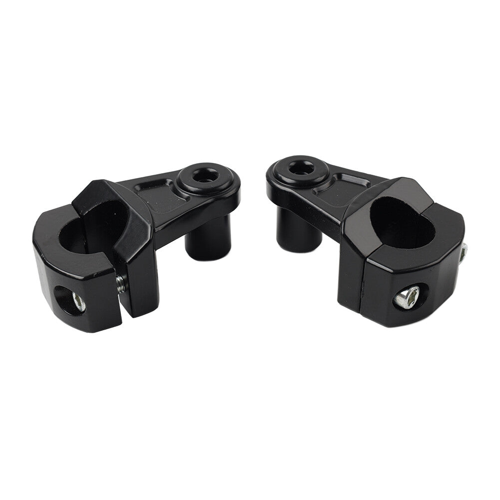 ya 3 6.25 Black Motorcycle HandleBar 7/8 22mm to 11/8 28mm Fat Bar Mount Clamps Riser