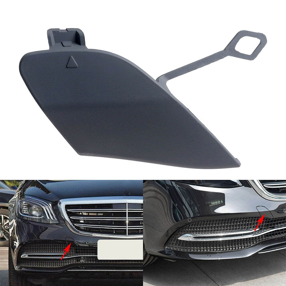 ya 27 6.18 For 2018 - 2020 for Mercedes W222 S-Class Front Bumper Tow Eye Cap Cover Unpainted