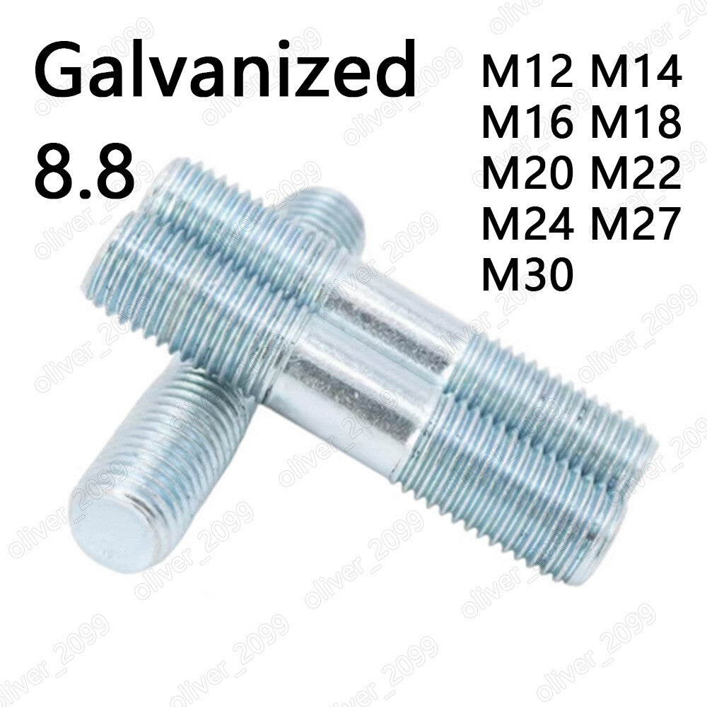 Galvanized 8.8 Steel Double End Studs Rods Clamping Type M12 M14 M16 M18 M20-M30