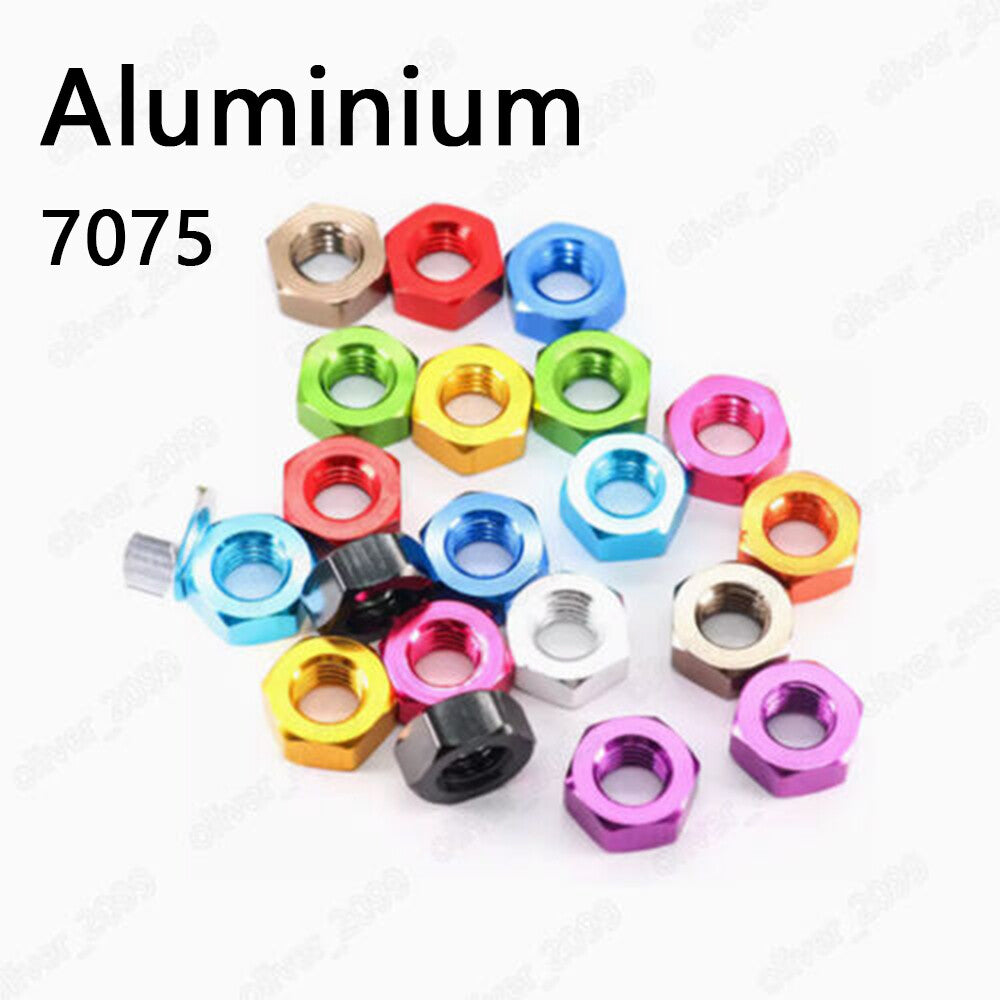 Colorful Aluminium Alloy 7075 Hexagon Nuts Hex Nuts DIN934 M2 M3 M4 M5 M6