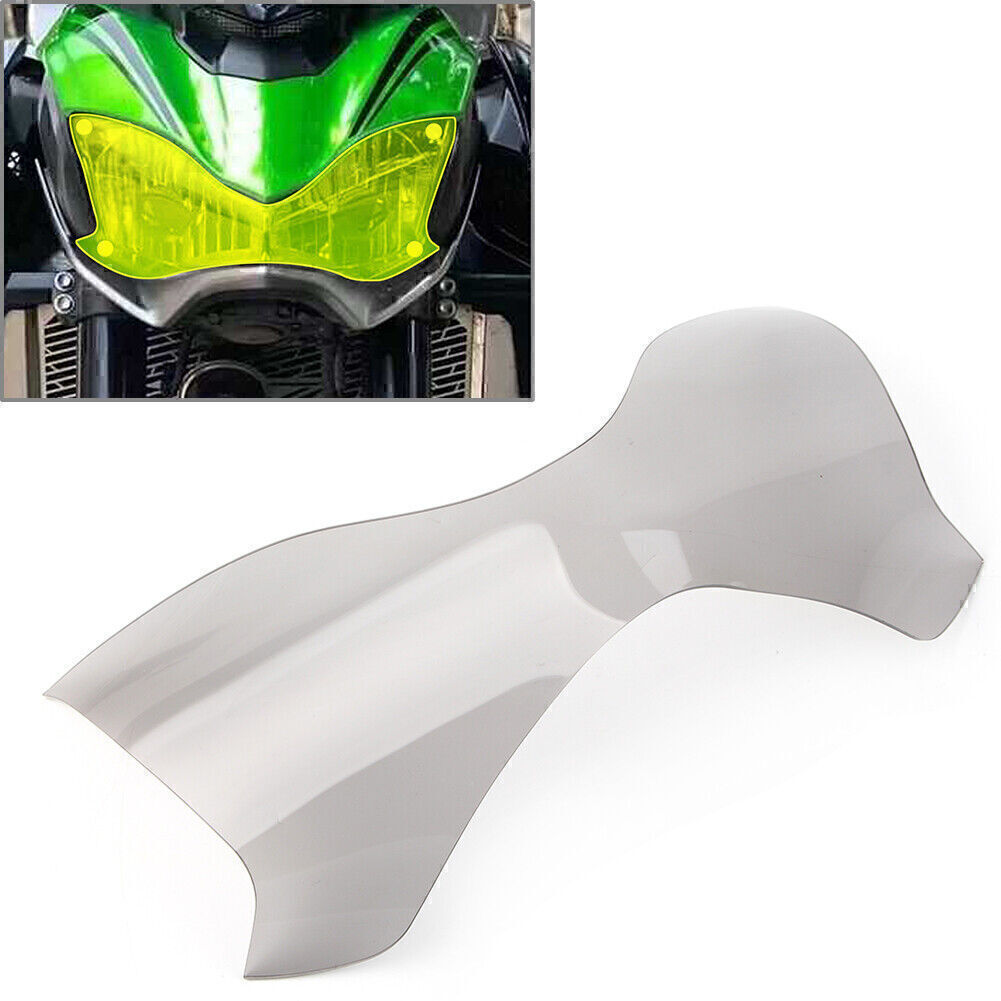 ya 4 6.22 Front Headlight Guard Shield Screen Lens Cover Fit for Kawasaki Z900 2017-2019 Smoke