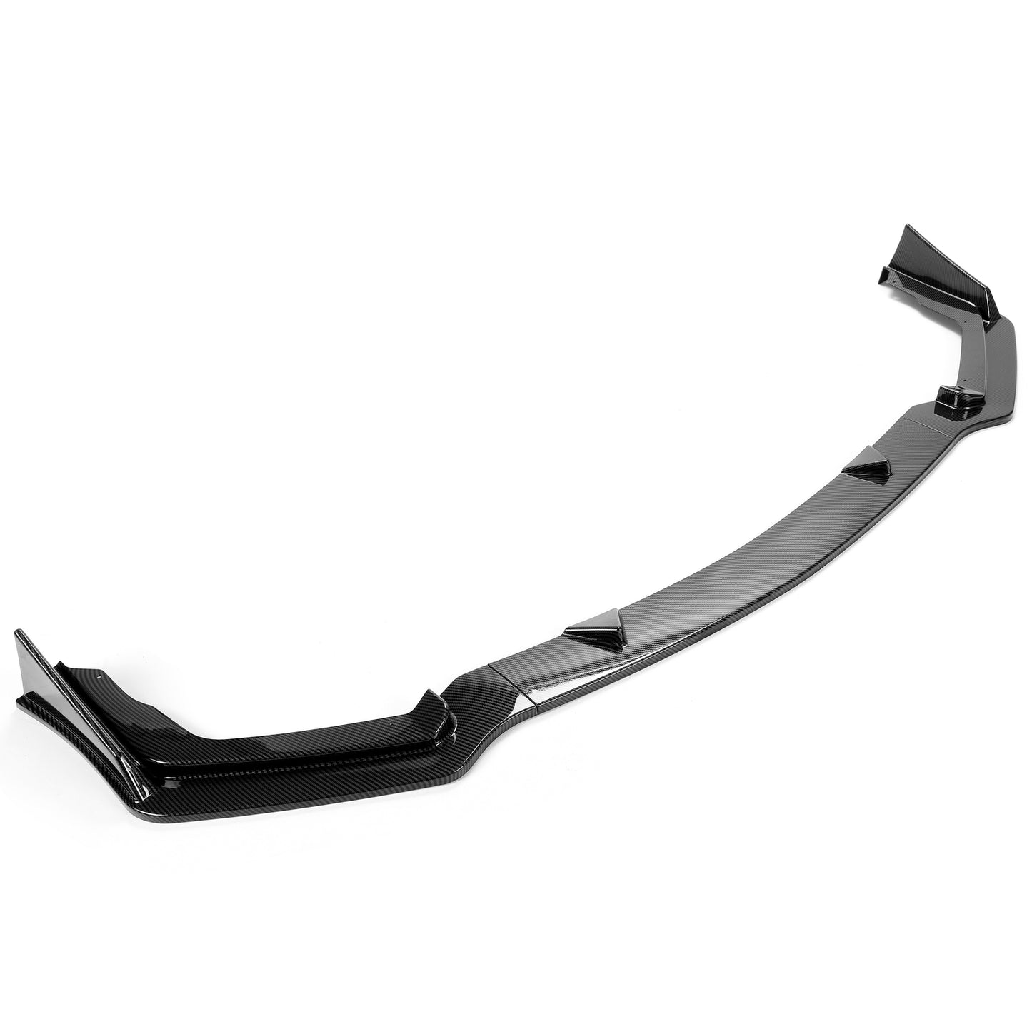 ya 4 6.17 For 14-17 for Infiniti Q50 Sport 4DR Carbon Fiber Style 3PC Front Bumper Lip Spoiler
