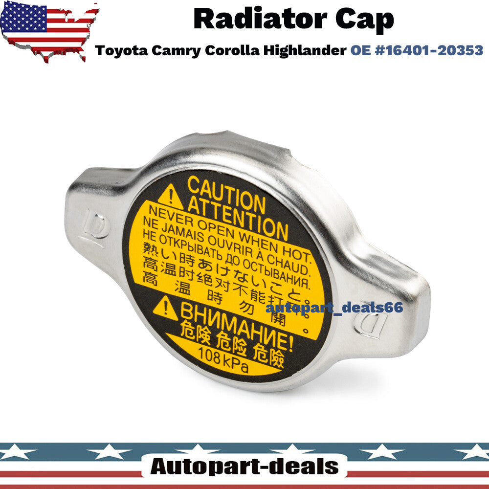 ya 27 7.20 Radiator Cap Replacement 16401-20353 108kPa for Toyota 2001-2017 for Camry for Corolla