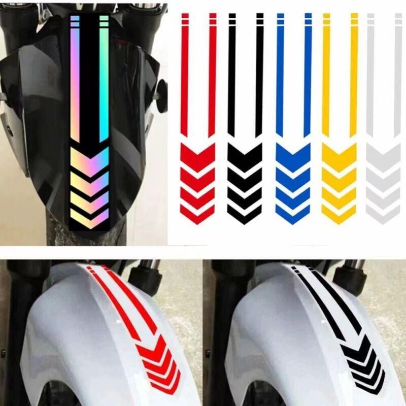ya 1 7.8 Motorcycle mudguard sticker reflective arrow line warning sticker decal