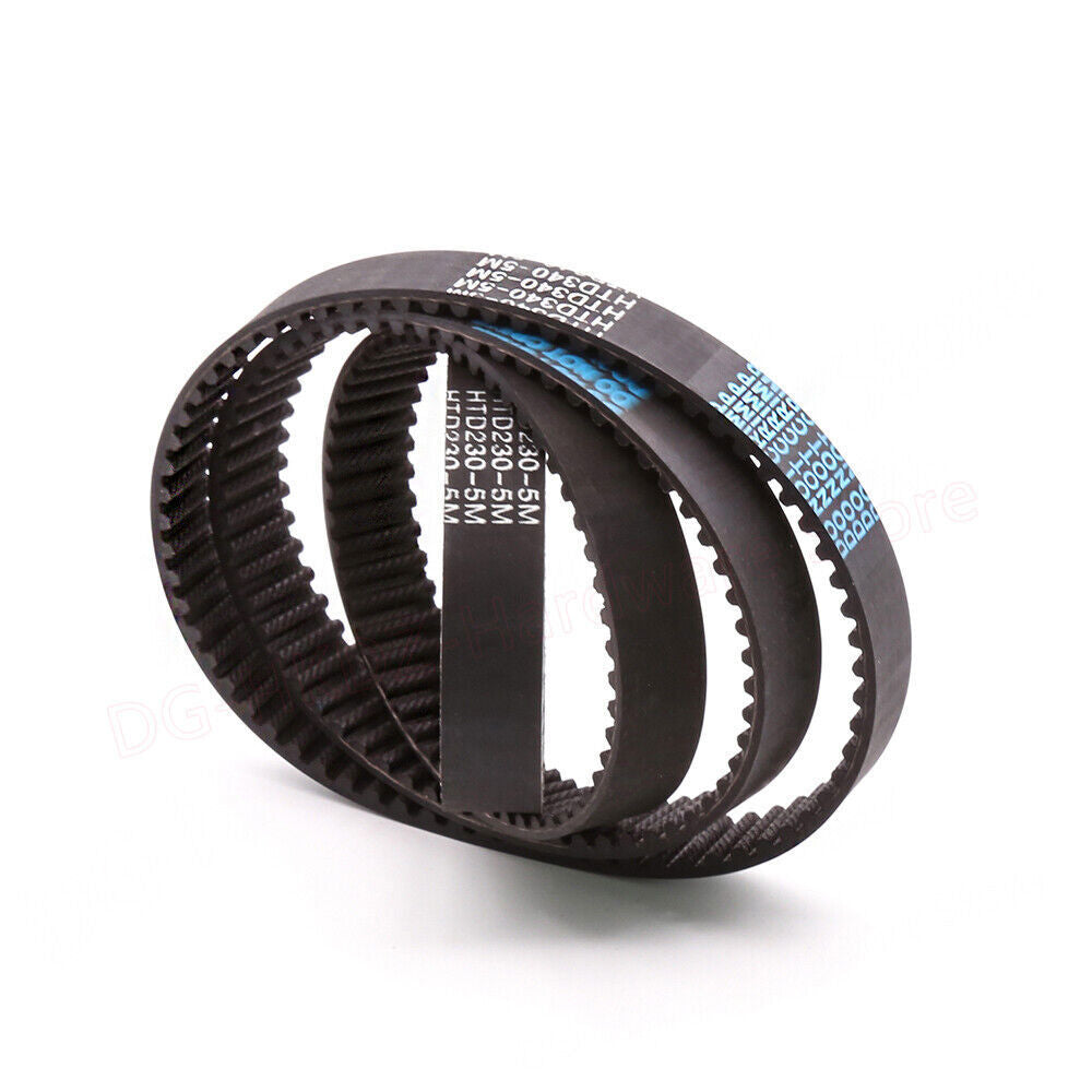 HTD-5M Close Loop Timing Belt 15mm Width 180-460mm perimeter Smooth transmission