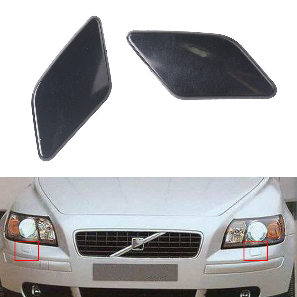 ya 27 6.18.2 1 Pair Front Bumper Hole Headlight Washer Cover Cap Fits for VOLVO S40 V50 2009-2012