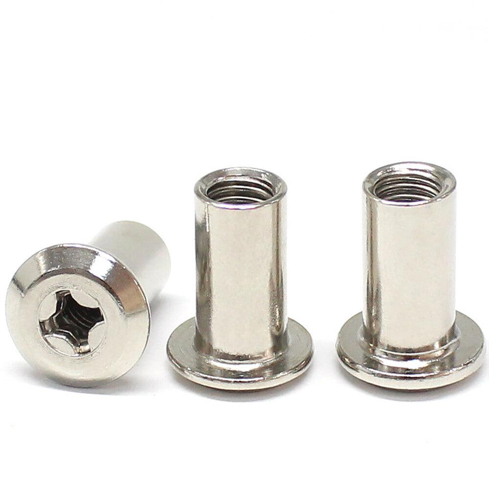 M6 Nickel Steel Rivet Nut Phillips Furniture Connector Cap Nuts Barrel Nut