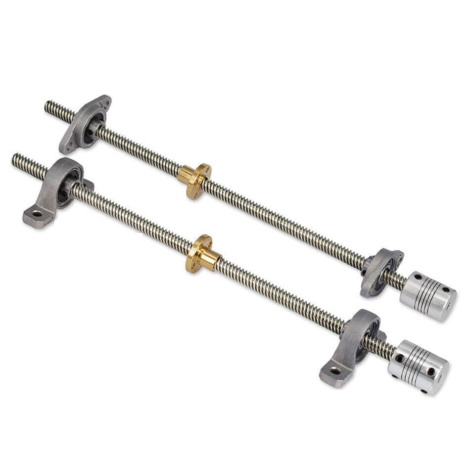 T8 Trapezoidal Lead Screw & Nut & Pillow Bearing & Coupling For CNC 3D Printer
