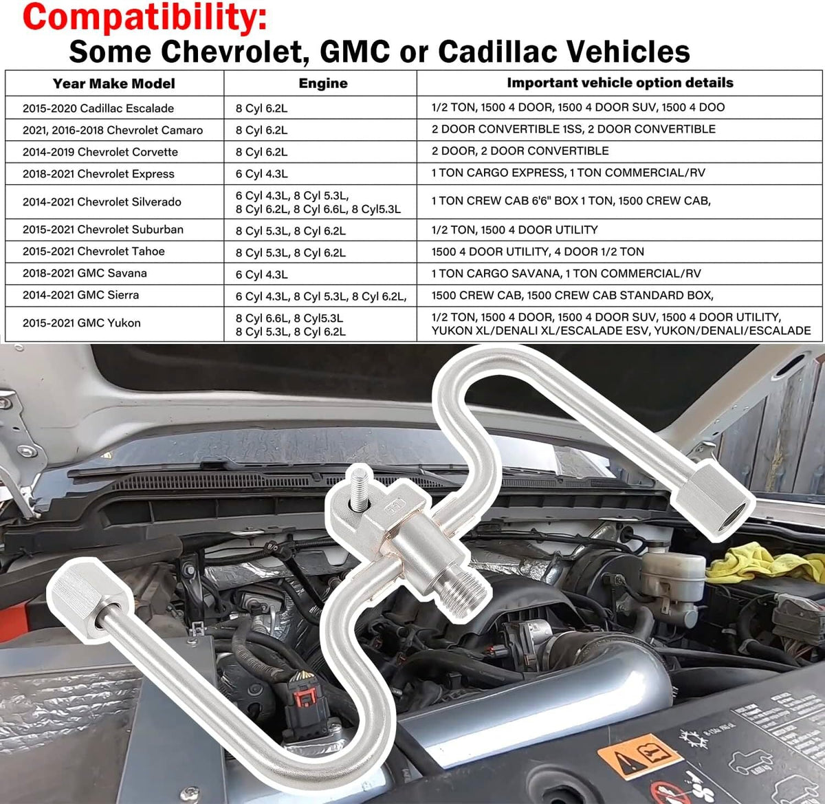 ya 11 10.28 Fuel Rail Crossover Tube 12677002 Fit For GM n