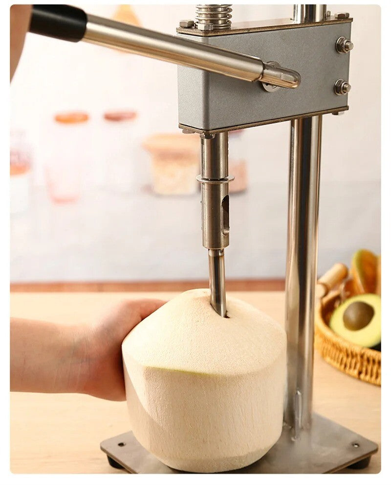 ya 26 Coconut Holes Opening Machine Manual Coconut Shell Opener Coconut Kitchen Tools