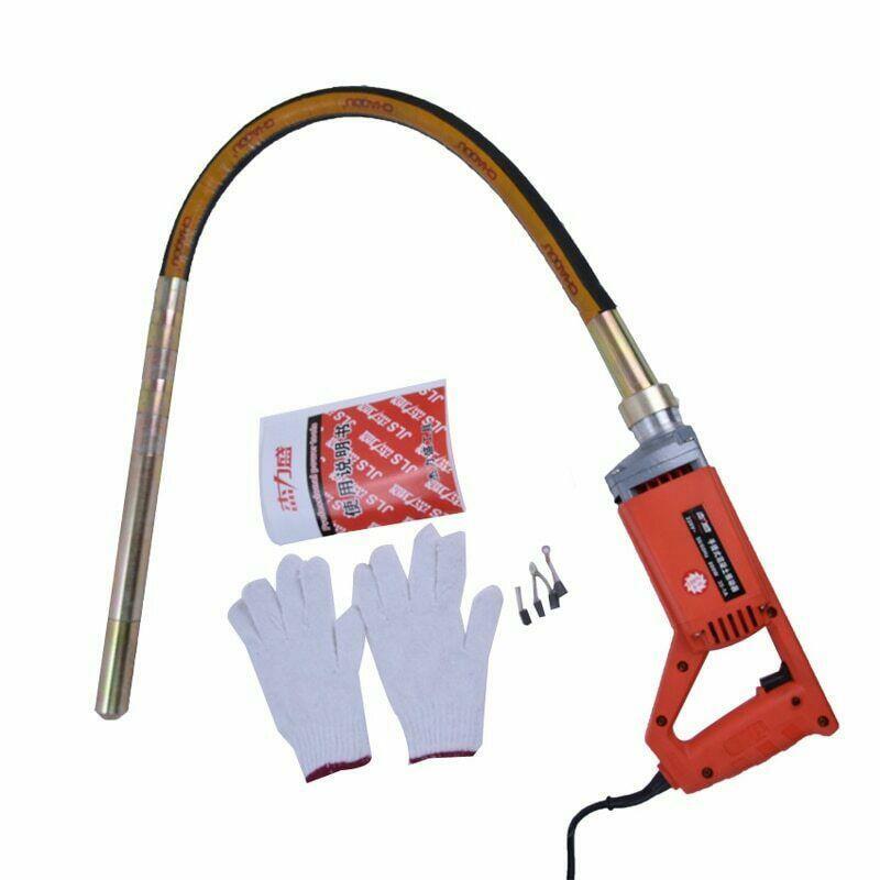 Portable rechargeable small cement vibrator with tube for construction cement