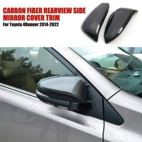 ya 1 8.5.4 2pcs Carbon Fiber Side Rearview Mirror Cover Caps for 4Runner 14-22 AT