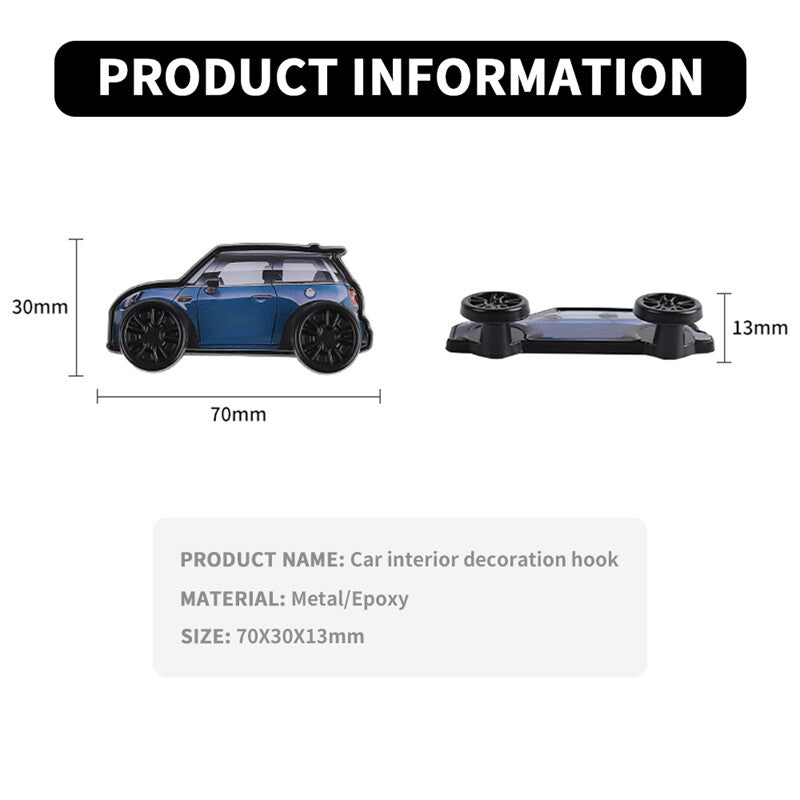 ya 5 8.7 for Mini Cooper Car Model Hooks Dashboard Storage Sticker Cable Line Holder