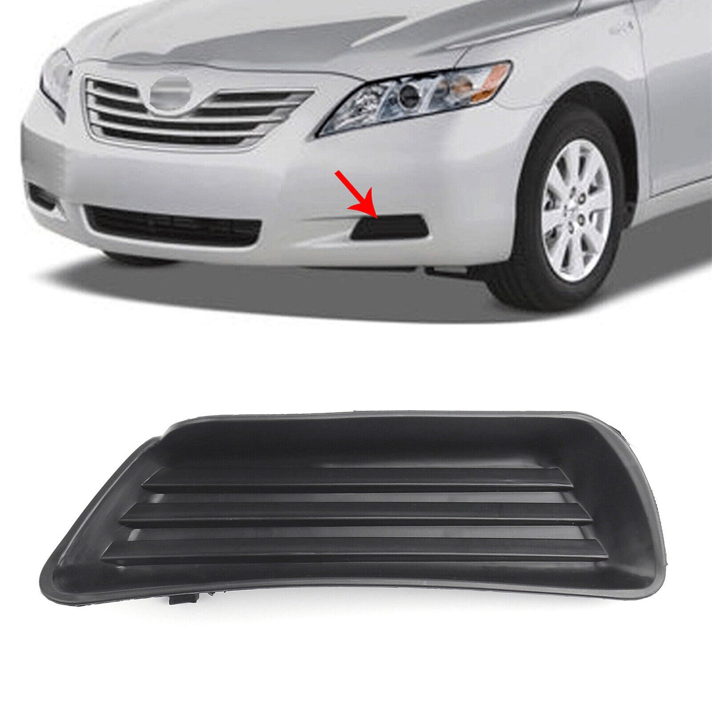 ya 1 8.5.1 Fit For 2008-09 for Camry Front Bumper Fog Light Cover W/O FOG Left Side