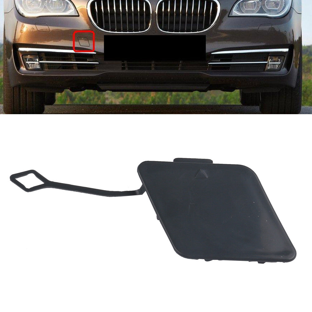 ya 27 6.18 Front Bumper Tow Hook Eye Cover Cap Unpainted For 7 Series F01 F02 2013-2015
