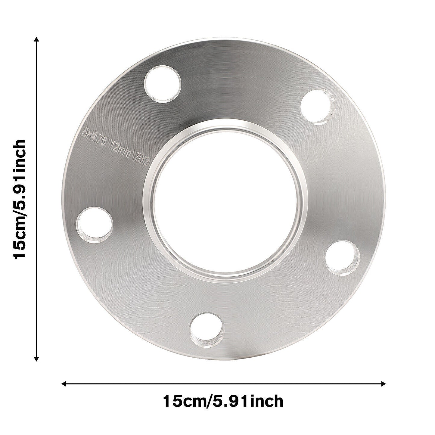 ya 1 7.3 2X HUBCENTRIC WHEEL SPACERS | 5X4.75 5X120.65 5X120.7 | 70.3 CB | 12MM 0.47 KY
