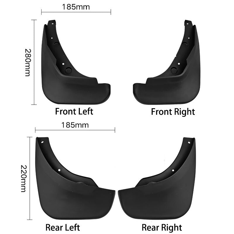 ya 5 8.7 4 Pack for Mazda 2 MK2 Hatchback 2007-2012 Mud Flaps Splash Guards Mud Flaps