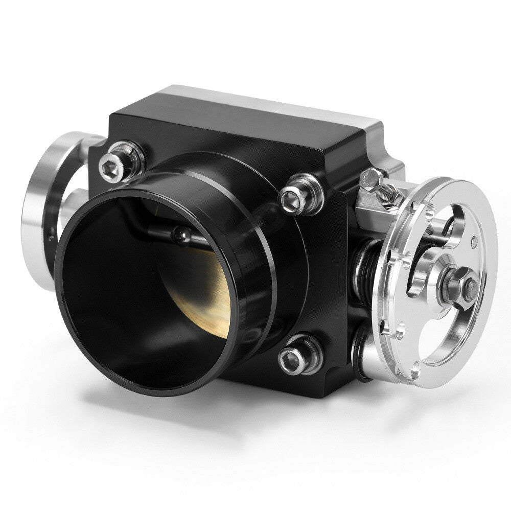 ya 27 7.20 70MM 2.75 Universal Throttle Body High Flow Intake Manifold Aluminum Black TB