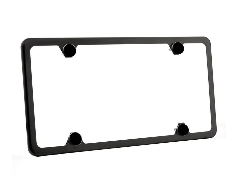 ya 1 8.5.1 Car License Plate Frame Cover Hood Rear Wide Bottom Matte Black for