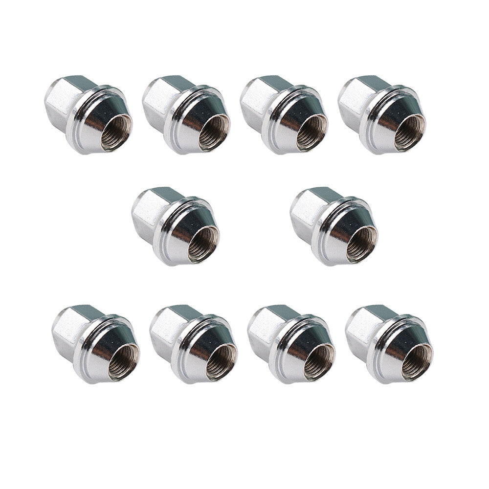 ya 5 8.7 10x Wheel Lug Nut Chrome Fit For Edge 15-19 Fusion 17-19 for Mustang 15-19 MKX 16-19