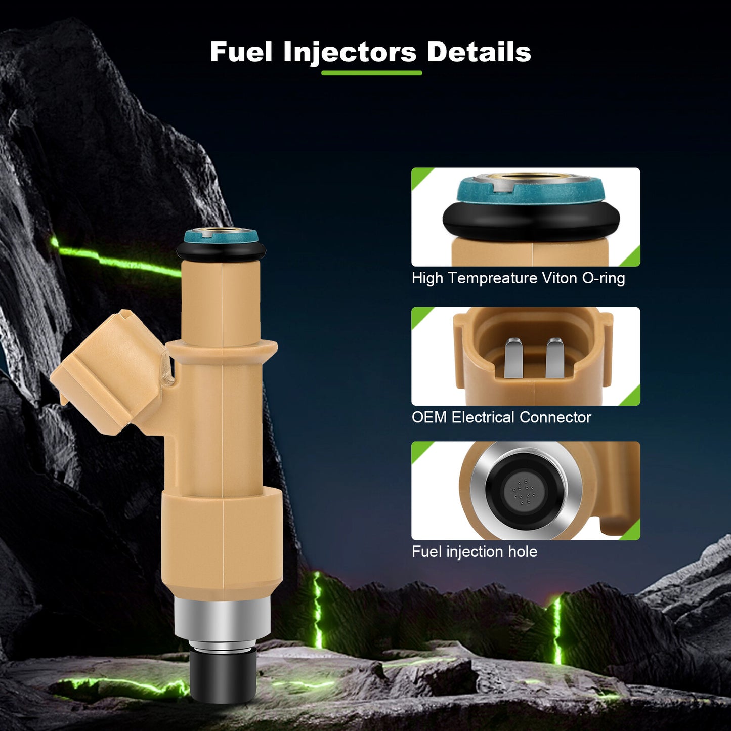 ya 1 8.5.1 4 16611-AA680Fuel Injectors for Subaru Forester Impreza Legacy Outback 2.5L