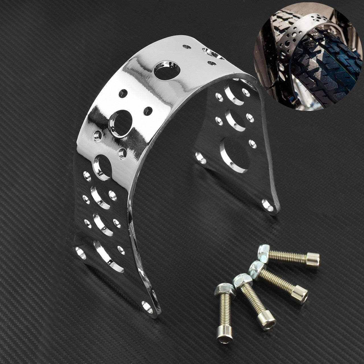 ya 4 6.17.2 Front Fork Fender Brace Tracker Narrow Fit for Harley Sportster 1988-2017 Chrome
