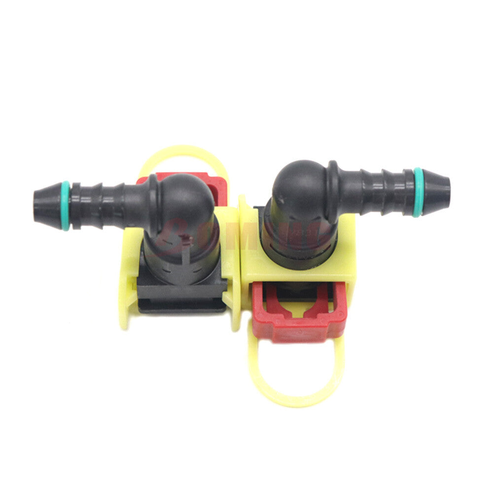 ya 5 8.7 9.49mm ID6 90¡ã Car New Fuel Line Hose Pipe Coupler Quick Release Connector 2PCS