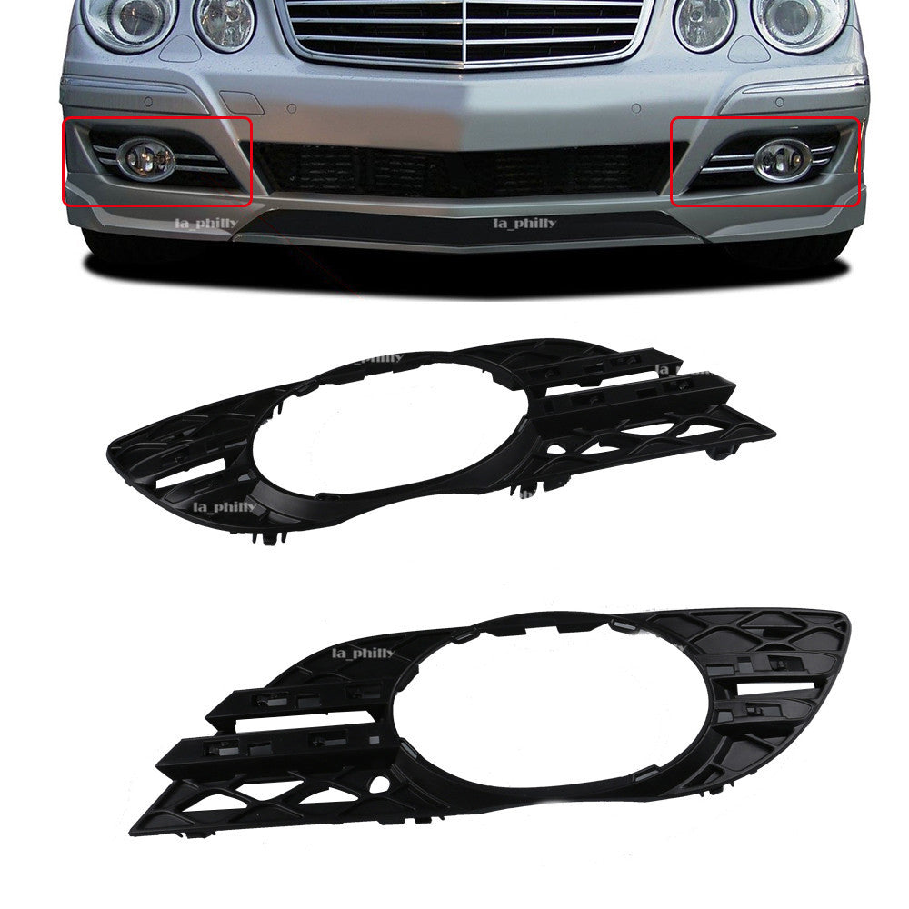 ya 13 5.27.2 Pair L&R Fog Light Lamp Bumper Cover Grill for Mercedes-Benz 07-09 E-CLASS W211