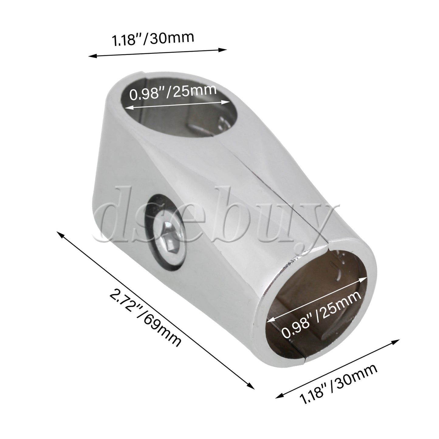 ya 14 2Pcs 25mm Inner Dia Two-way Shelf Display Rack Scaffold Tube Connector