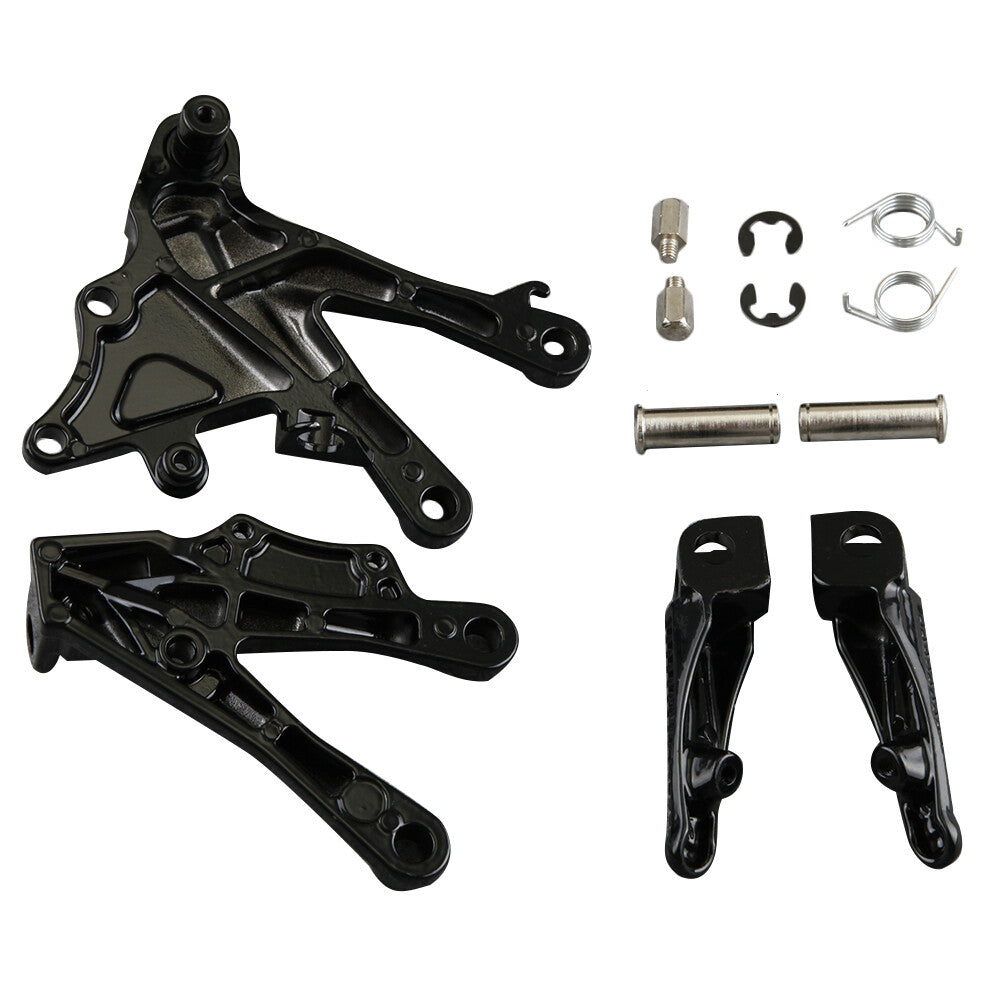 ya 11 6.8 Set Front Rider Foot Rest Pegs with Brackets Fits for Kawasaki ZX 10R 2006-10